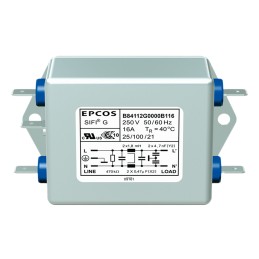 10 pcs - EPCOS, B84112G 8A 250 V ac/dc 50 - 60Hz, Chassis Mount EMC Filter, Tab, Single Phase