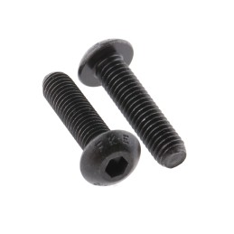 1 Box of 100 - RS PRO Black, Self-Colour Steel Hex Socket Button Screw, ISO 7380, M5 x 20mm