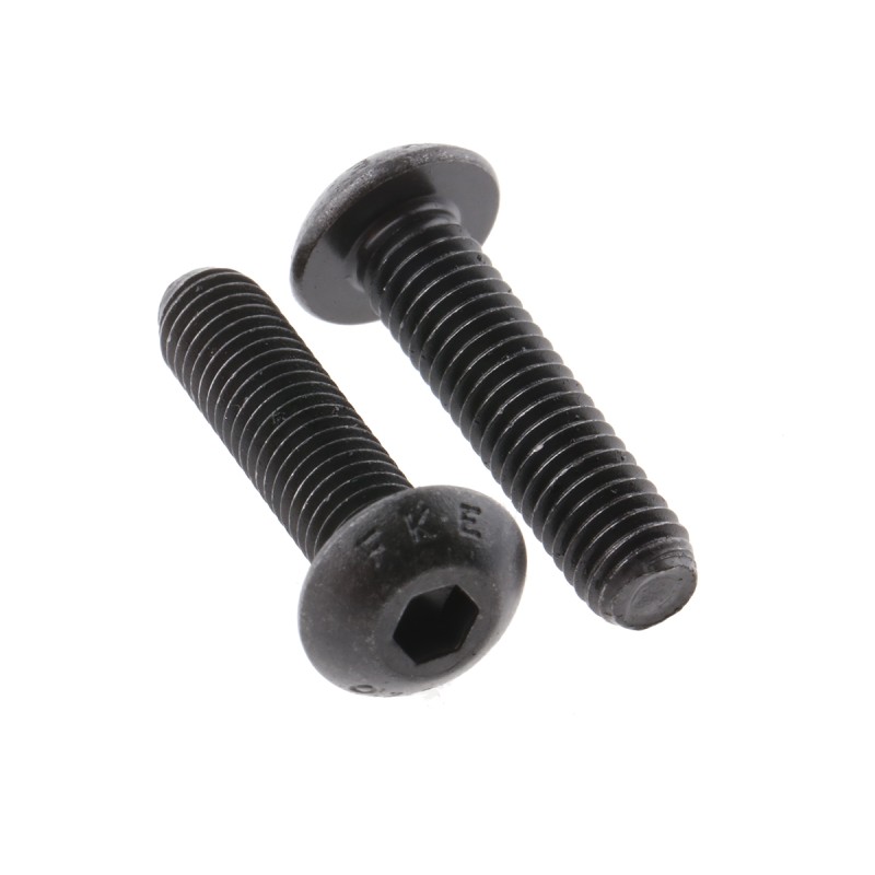 1 Box of 100 - RS PRO Black, Self-Colour Steel Hex Socket Button Screw, ISO 7380, M5 x 20mm