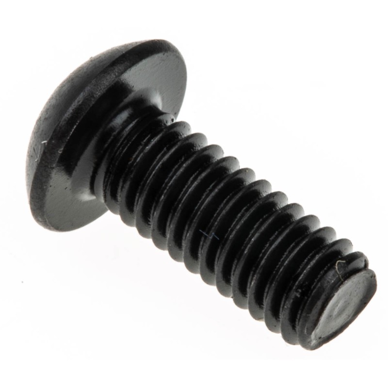 1 Box of 100 - RS PRO Black, Self-Colour Steel Hex Socket Button Screw, ISO 7380, M4 x 10mm