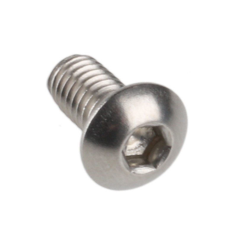 1 Box of 100 - RS PRO M4 x 8mm Hex Socket Button Screw Plain Stainless Steel
