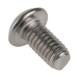 1 Box of 100 - RS PRO M4 x 8mm Hex Socket Button Screw Plain Stainless Steel