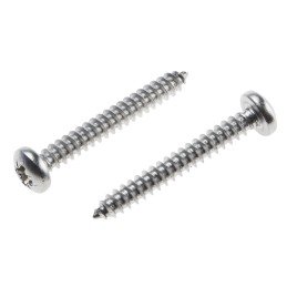 1 Box of 100 - RS PRO Plain Stainless Steel Pan Head Self Tapping Screw, N°8 x 1.1/4in Long 32mm Long