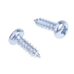 1 Box of 100 - RS PRO Bright Zinc Plated Steel Pan Head Self Tapping Screw, N°4 x 3/8in Long 9.5mm Long