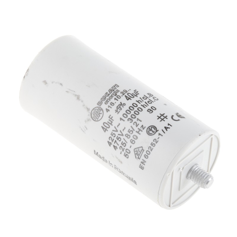 50 pcs - Ducati Energia 4.16.10 Polypropylene Film Capacitor, 450V ac, ±5%, 40μF, Stud Mount