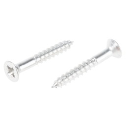 1 Box of 100 - RS PRO Pozidriv Countersunk Stainless Steel Wood Screw, A2 304, 3.5mm Thread, 25mm Length