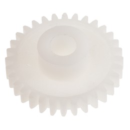 1 pcs - RS PRO POM 32 Teeth Spur Gear, 0.8 Module, 6mm Bore Diam, 25.6mm Pitch Diam, 12mm Hub Diam