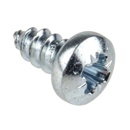 1 Box of 100 - RS PRO Bright Zinc Plated Steel Pan Head Self Tapping Screw, N°N°4 x 1/4in Long 6.5mm Long
