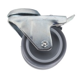 1 pcs - Tente Braked Swivel Castor Wheel, 80kg Capacity, 75mm Wheel