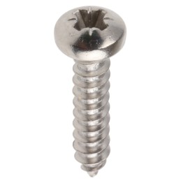 1 Box of 100 - RS PRO Plain Stainless Steel Pan Head Self Tapping Screw, N°4 x 1/2in Long 13mm Long