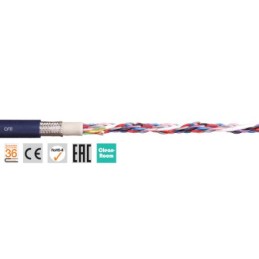25 pcs - Igus chainflex CF11 Data Cable, 8 Cores, 0.25 mm², Screened, 25m, Blue TPE Sheath, 24 AWG