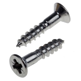 1 Box of 100 - RS PRO Pozidriv Countersunk Stainless Steel Wood Screw, A2 304, 4mm Thread, 20mm Length
