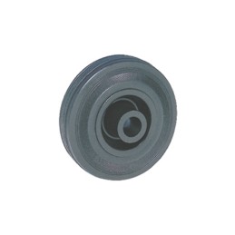 1 pcs - Guitel Hervieu Black Rubber Abrasion Resistant Trolley Wheel, 100kg