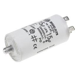 1 pcs - Ducati Energia 4.16.10 Polypropylene Film Capacitor, 450V ac, ±5%, 15μF, Stud Mount