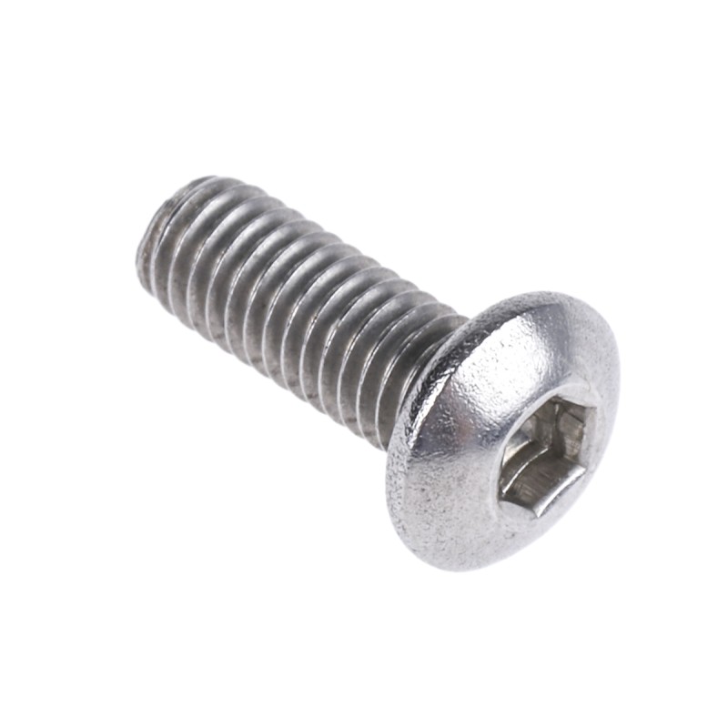 1 Box of 100 - RS PRO M3 x 8mm Hex Socket Button Screw Plain Stainless Steel