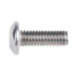 1 Box of 100 - RS PRO M3 x 8mm Hex Socket Button Screw Plain Stainless Steel