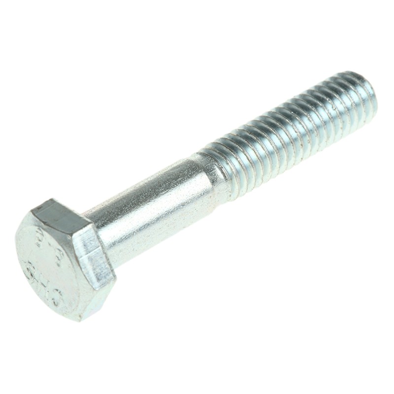 1 Box of 100 - Clear Passivated, Zinc Steel, Hex Bolt, M6 x 35mm