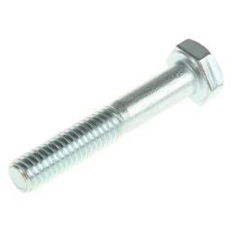 1 Box of 100 - Clear Passivated, Zinc Steel, Hex Bolt, M6 x 35mm