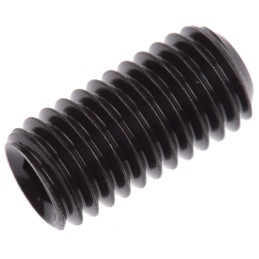 1 Box of 100 - Black, Self-Colour Steel Hex Socket Set M8 x 16mm Grub Screw