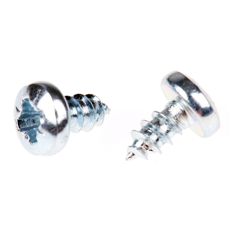 1 Box of 100 - RS PRO Bright Zinc Plated Steel Pan Head Self Tapping Screw, N°6 x 1/4in Long 6.5mm Long