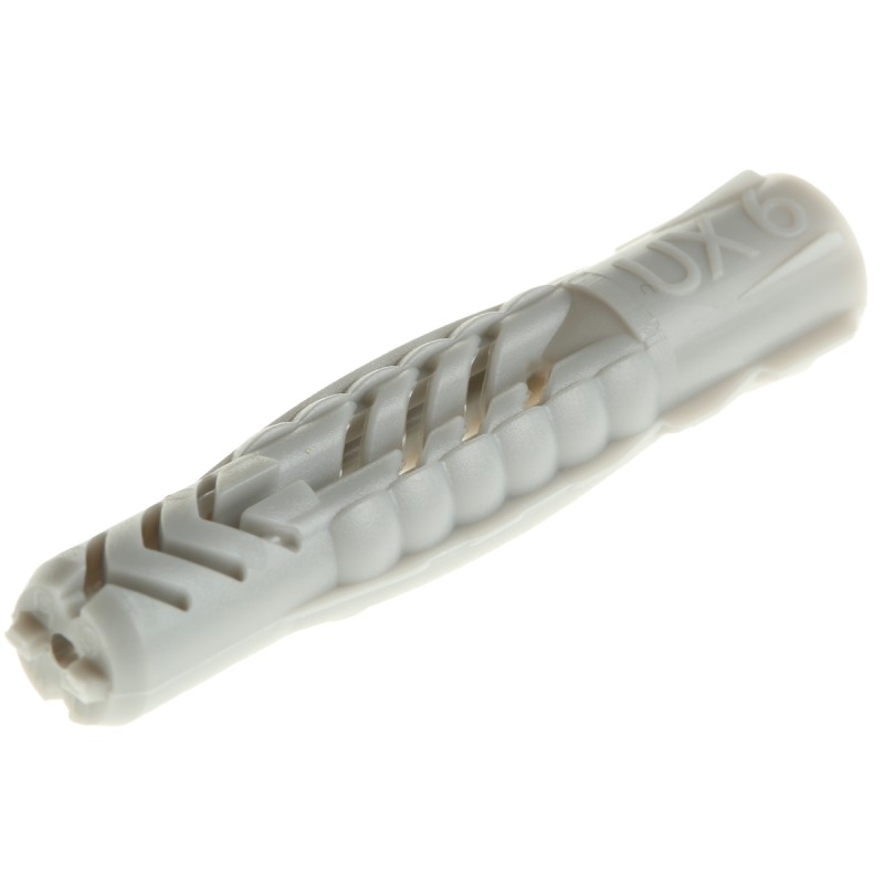 1 Box of 100 - Fischer Fixings Nylon Wall Plug, 35mm Length, 6mm Fixing Hole Diameter