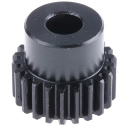 1 pcs - RS PRO Steel 22 Teeth Spur Gear, 1 Module, 8mm Bore Diam, 22mm Pitch Diam, 18mm Hub Diam