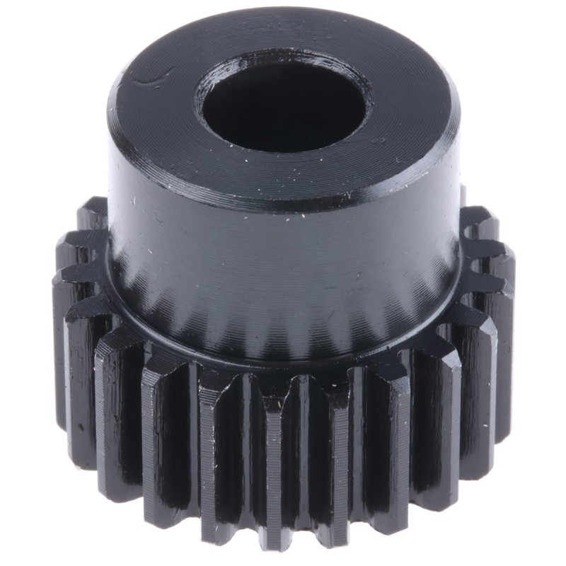 1 pcs - RS PRO Steel 22 Teeth Spur Gear, 1 Module, 8mm Bore Diam, 22mm Pitch Diam, 18mm Hub Diam