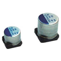 5 pcs - Nichicon 82μF Surface Mount Polymer Capacitor, 16V dc