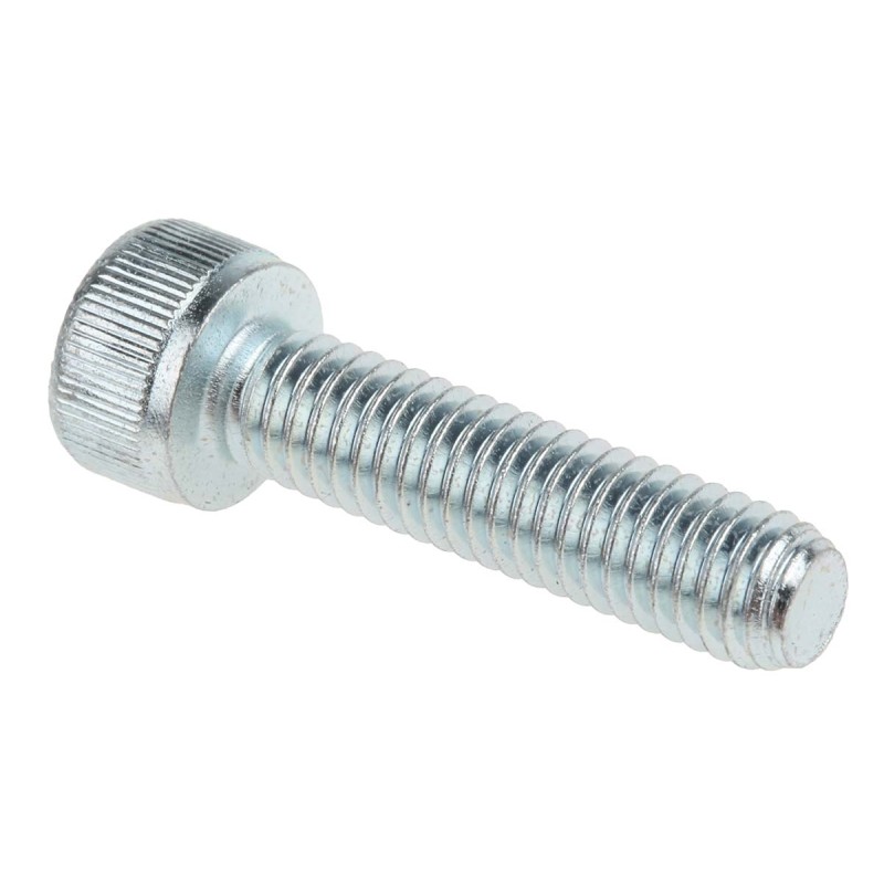 1 Box of 100 - RS PRO Bright Zinc Plated Steel Hex Socket Cap Screw, DIN 912, M6 x 25mm