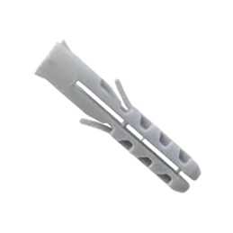 1 Box of 100 - DeWALT Nylon Wall Plug, 30mm Length, 6mm Fixing Hole Diameter