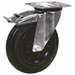 1 pcs - LAG Braked Swivel Castor Wheel, 75kg Capacity, 100mm Wheel