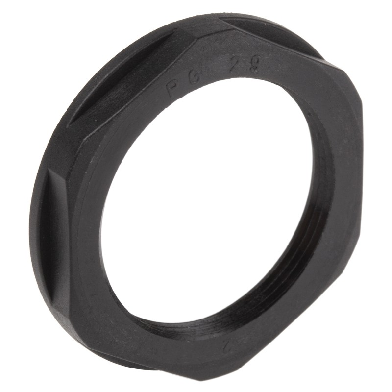 5 pcs - Lapp Black Fibreglass PA Cable Gland Locknut, PG29 Thread, IP68