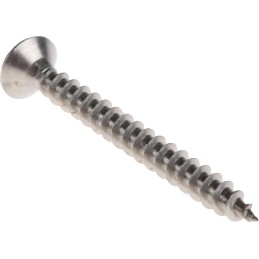 1 Box of 100 - RS PRO Pozidriv Countersunk Stainless Steel Wood Screw, A2 304, 4mm Thread, 40mm Length