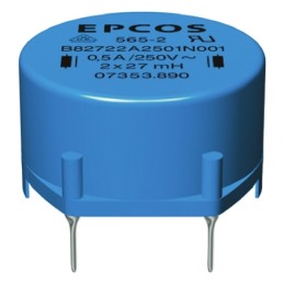 600 pcs - EPCOS 47 mH ±30% Ferrite Power Line Choke, 300mA Idc, 2.5Ω Rdc 250 V ac, B82722A