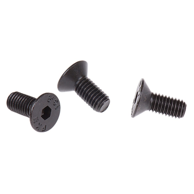 1 Box of 100 - RS PRO M5 x 12mm Hex Socket Countersunk Screw Black, Self-Colour Steel