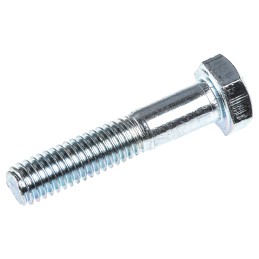 1 Box of 100 - Clear Passivated, Zinc Steel, Hex Bolt, M6 x 30mm