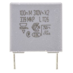 750 pcs - Vishay MKP 339 Polypropylene Film Capacitor, 310V ac, ±20%, 100nF, Through Hole