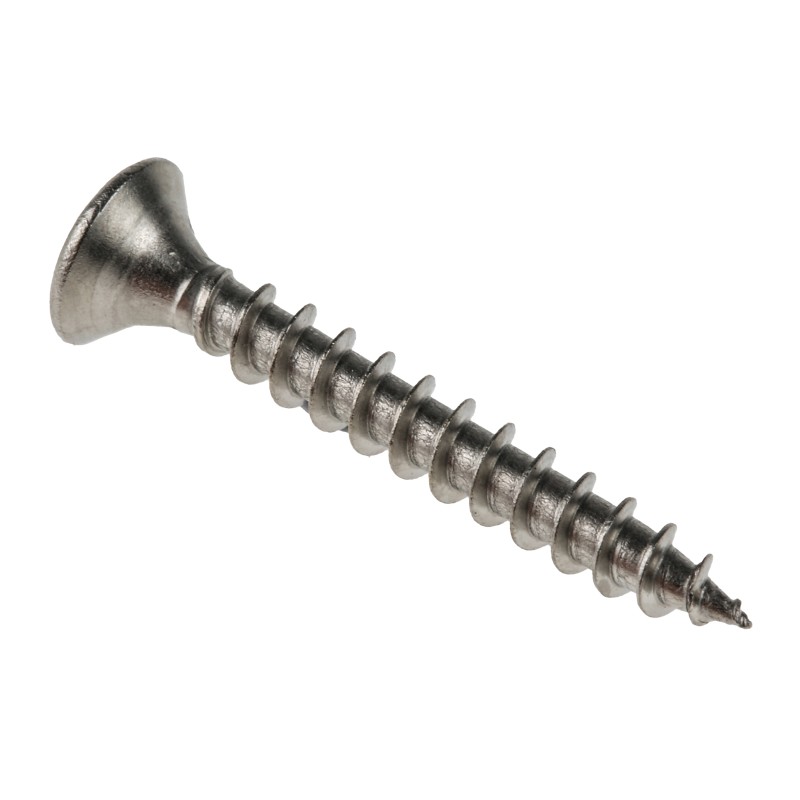 1 Box of 100 - RS PRO Pozidriv Countersunk Stainless Steel Wood Screw, A2 304, 4mm Thread, 30mm Length