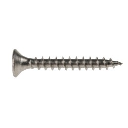 1 Box of 100 - RS PRO Pozidriv Countersunk Stainless Steel Wood Screw, A2 304, 4mm Thread, 30mm Length
