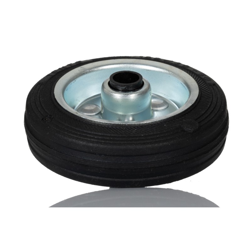 1 pcs - Tente Black Rubber Roller Bearing Trolley Wheel, 70kg