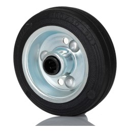 1 pcs - Tente Black Rubber Roller Bearing Trolley Wheel, 70kg