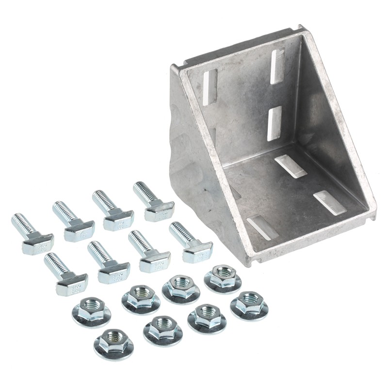 1 pcs - Bosch Rexroth M8 Angle Bracket Connecting Component, Strut Profile 90 mm, Groove Size 10mm