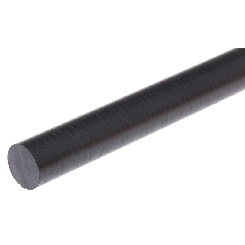 1 pcs - RS PRO Black Polyetheretherketone PEEK Rod, 300mm x 10mm Diameter