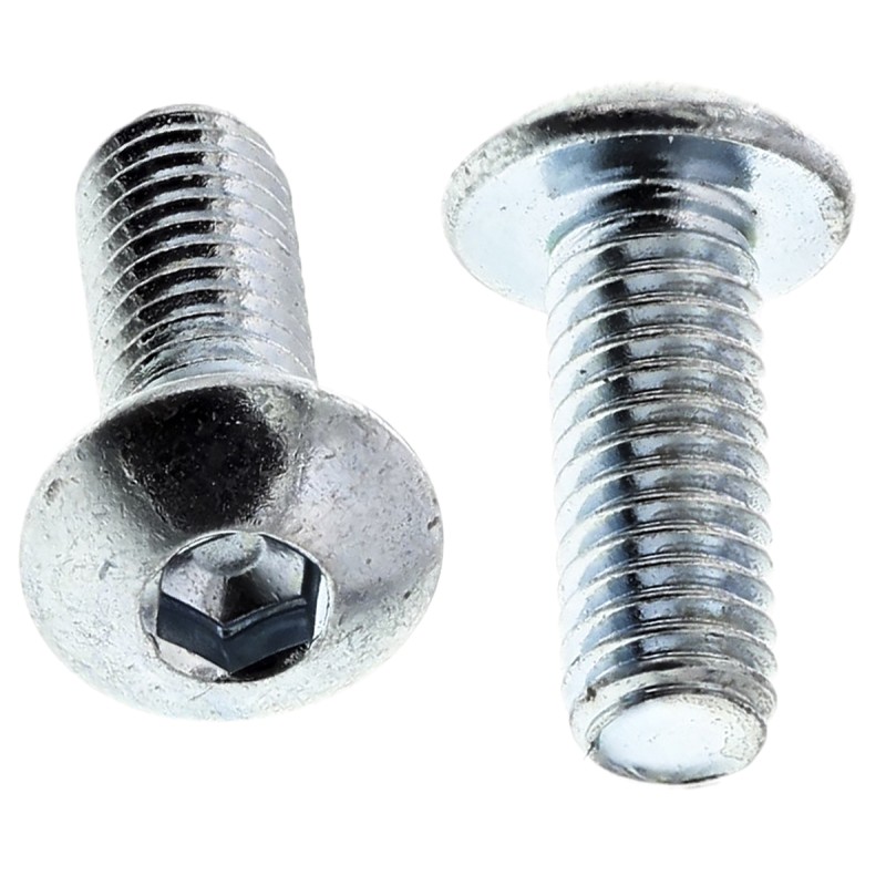 1 Box of 100 - RS PRO Bright Zinc Plated Steel Hex Socket Button Screw, ISO 7380, M3 x 8mm