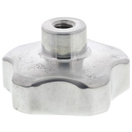1 pcs - RS PRO Silver Multiple Lobes Clamping Knob, M6, Threaded Hole