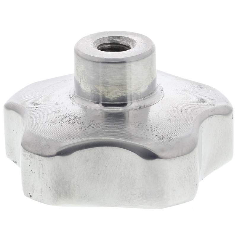 1 pcs - RS PRO Silver Multiple Lobes Clamping Knob, M6, Threaded Hole