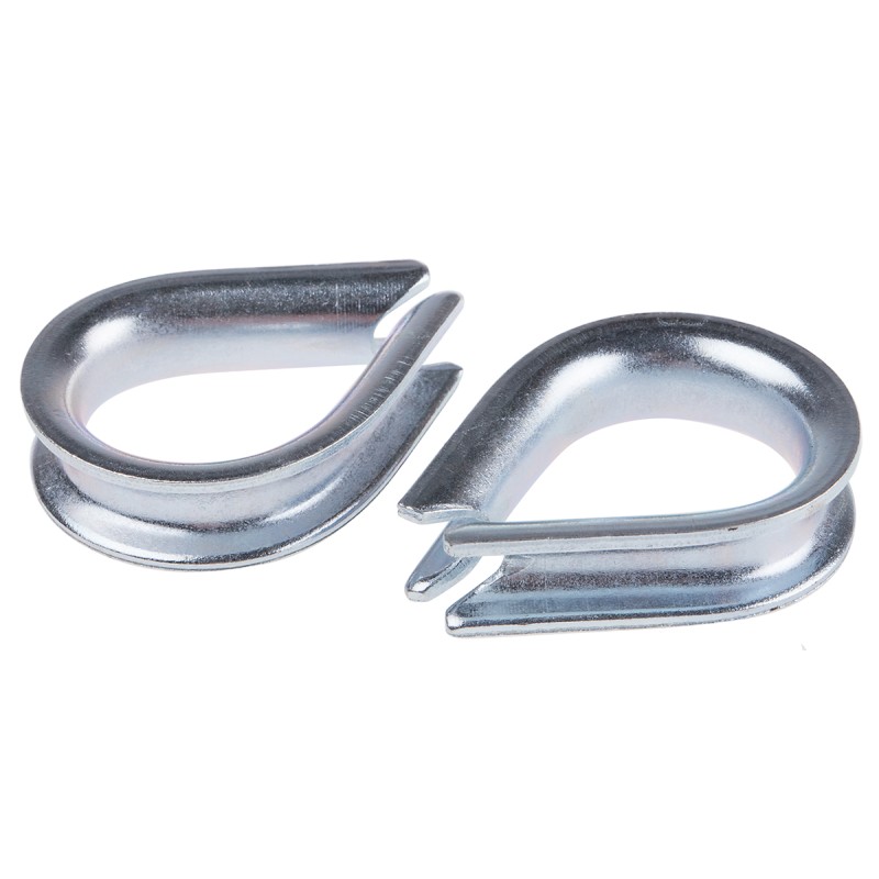 10 pcs - RS PRO Steel Thimble For Use With 6mm Diameter Wire Rope