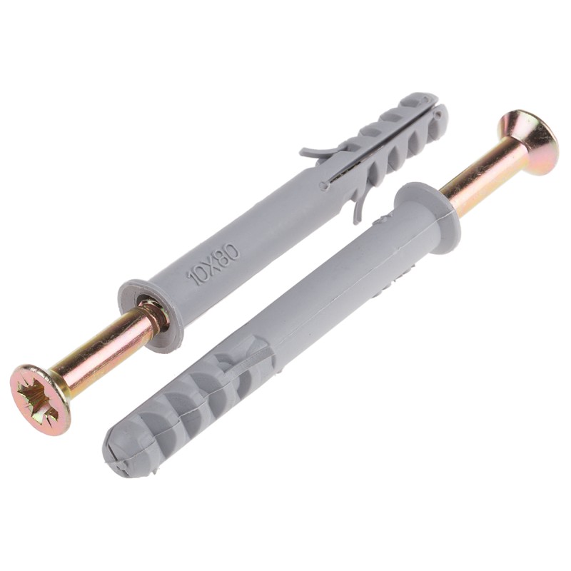 1 Box of 20 - RS PRO Nylon Frame Fixings, fixing hole diameter 10mm, length 80mm