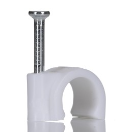 50 pcs - RS PRO White Polyethylene, Steel Clip, 10mm Max. Bundle