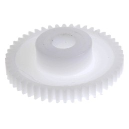 1 pcs - RS PRO POM 48 Teeth Spur Gear, 0.5 Module, 5mm Bore Diam, 24mm Pitch Diam, 12mm Hub Diam